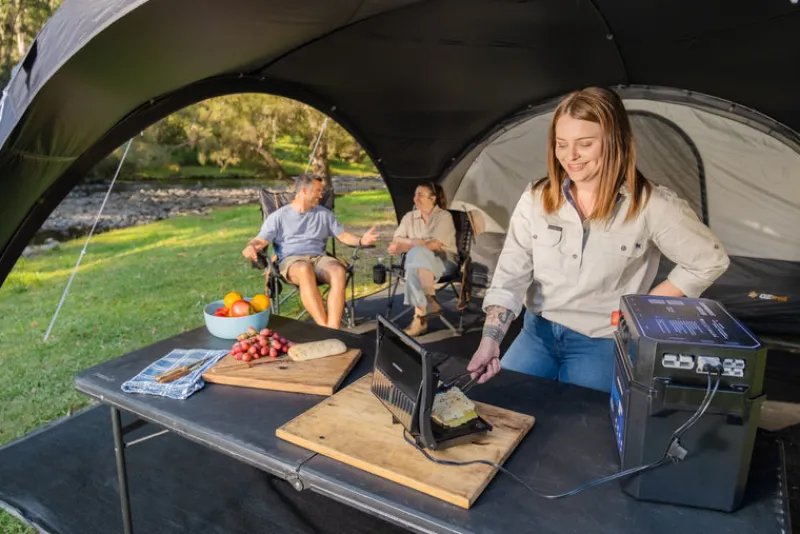Shade Dome<OZtrail 4.2 Blockout Shade Dome - With Sun Wall