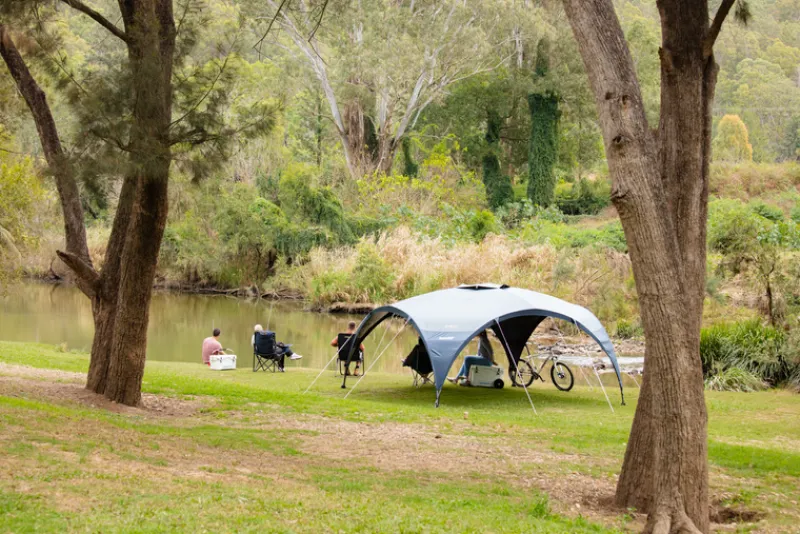 Shade Dome<OZtrail 4.2 Blockout Shade Dome - With Sun Wall