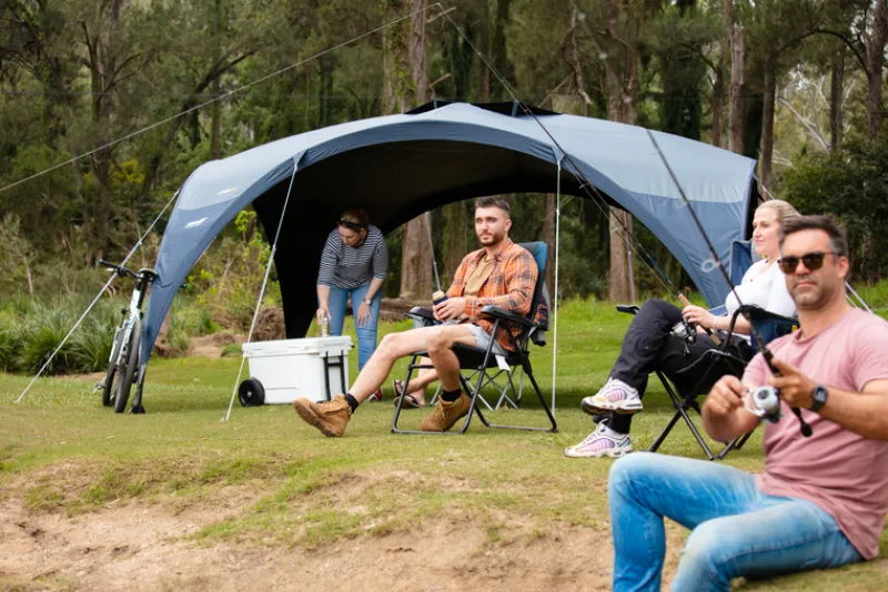 Shade Dome<OZtrail 4.2 Blockout Shade Dome - With Sun Wall