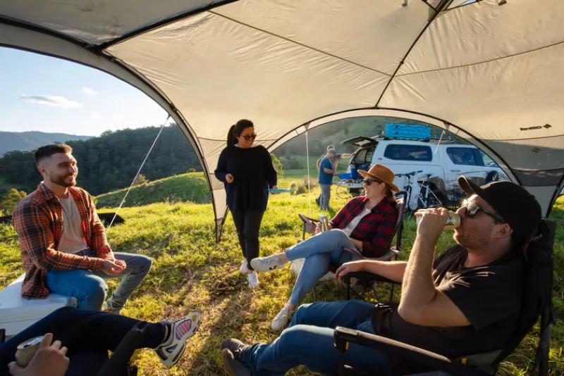 Shade Dome<OZtrail 4.2 Shade Dome Deluxe - With Sun Wall