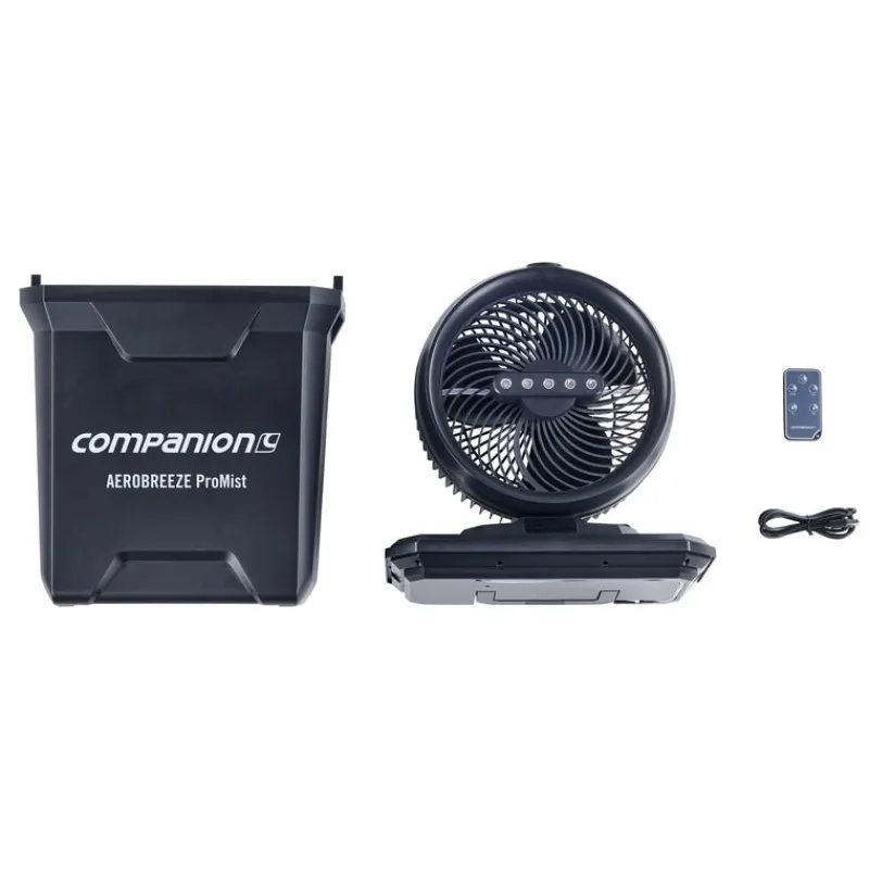 Fans<Companion Aerobreeze ProMist 25cm Oscillating Misting Fan