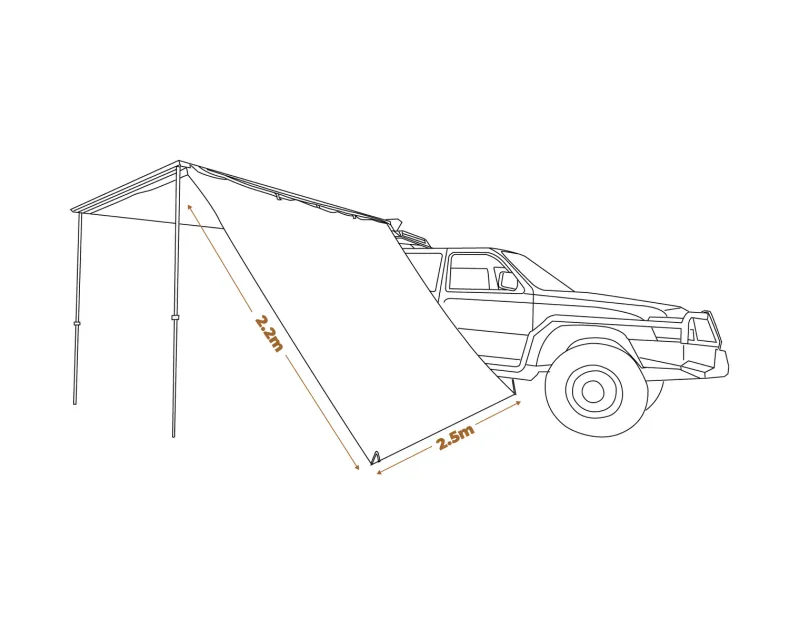 Side Awning Walls<OZtrail Awning Side Wall 2.5m - BlockOut
