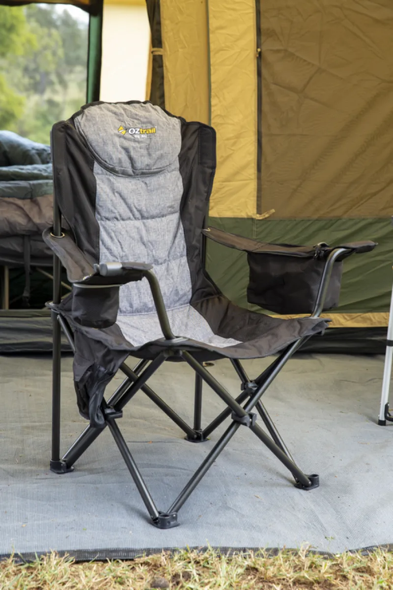 Chairs<OZtrail Big Boy Arm Chair - Black