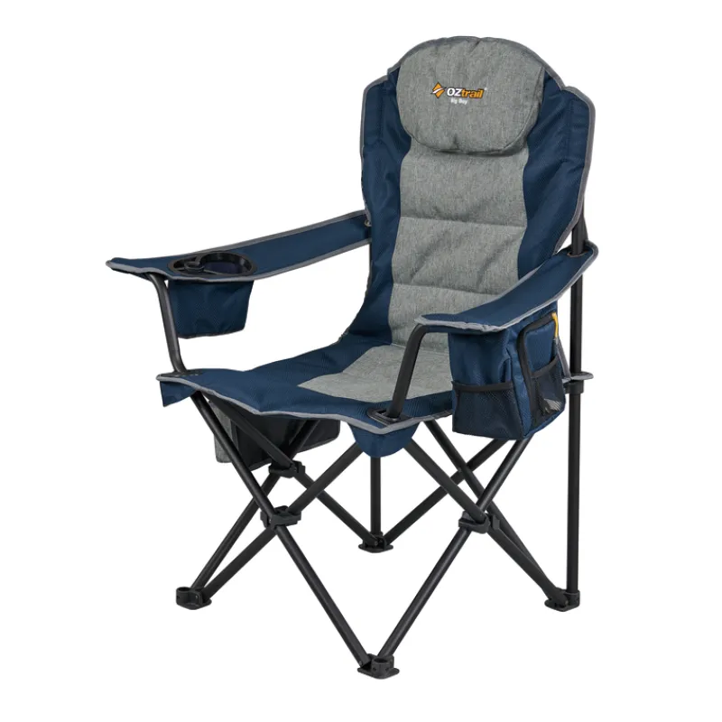Chairs<OZtrail Big Boy Arm Chair - Navy Blue