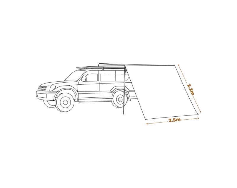 Side Awning Walls<OZtrail BlockOut Awning Front Wall 2.5m