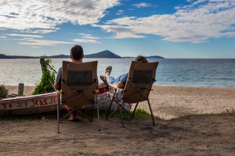 Chairs<OZtrail Cape Series Recliner Chair - Tan