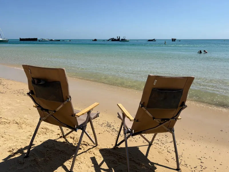 Chairs<OZtrail Cape Series Recliner Chair - Tan