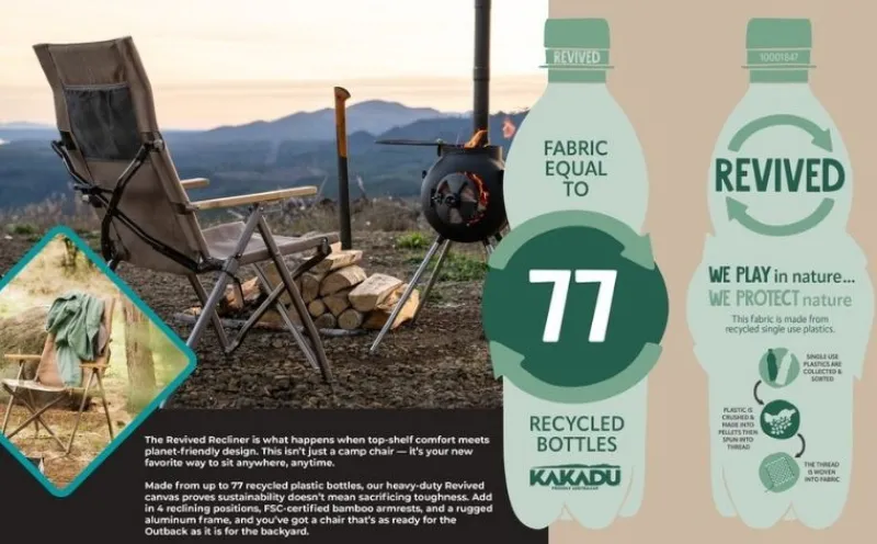 Chairs<OZtrail Cape Series Recliner Chair - Tan