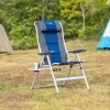 Chairs<OZtrail Cascade Deluxe 8 Position Recliner Chair - Navy