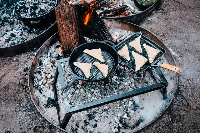 Pots & Pans<Campfire 24cm Square Grill Frypan Folding Handle