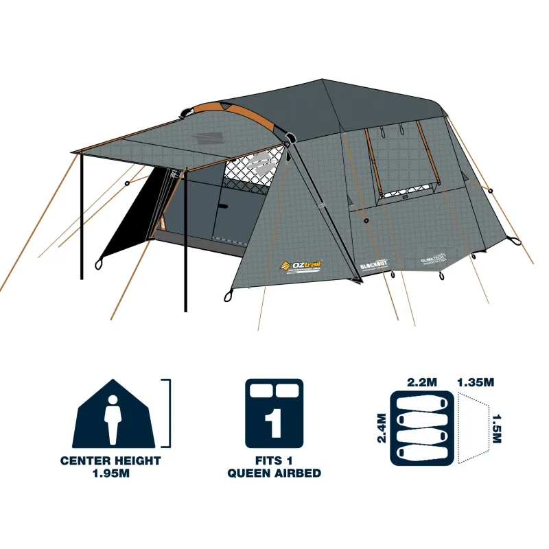 Fast Frame Tents<OZtrail Fast Frame BlockOut Lumos 4P Tent