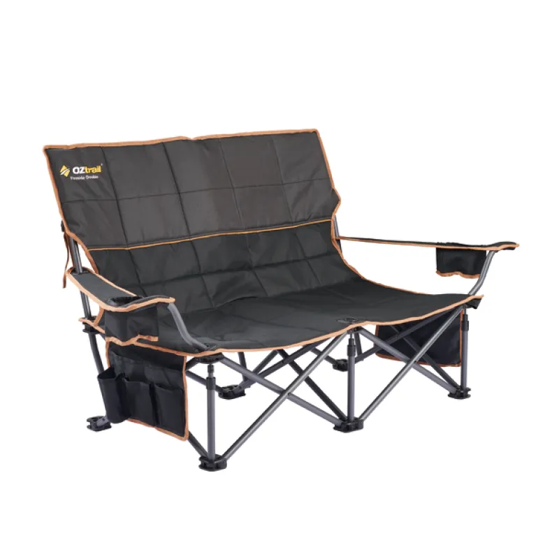 Chairs<OZtrail Fireside Double Chair - Black