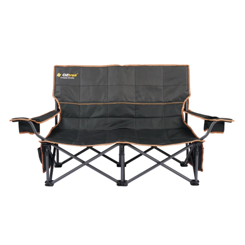 Chairs<OZtrail Fireside Double Chair - Black