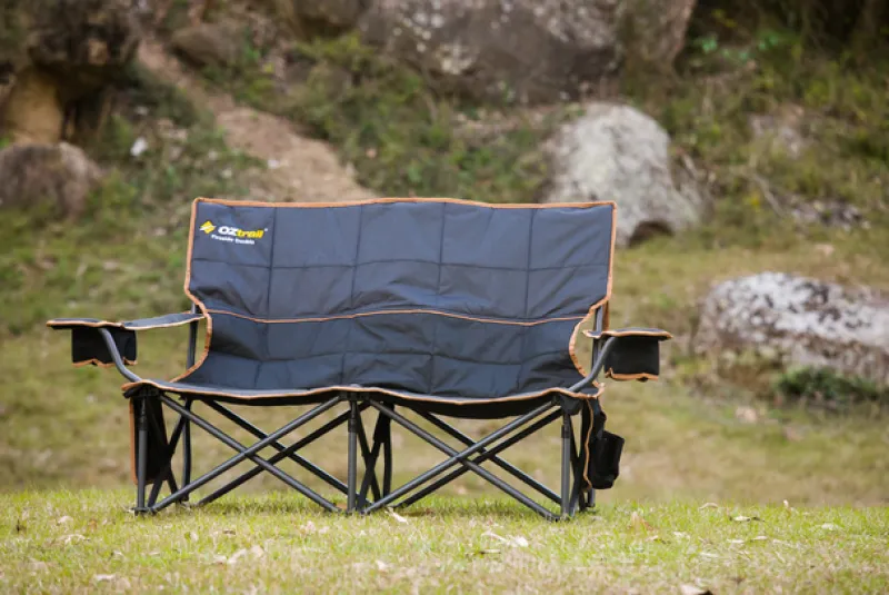 Chairs<OZtrail Fireside Double Chair - Black