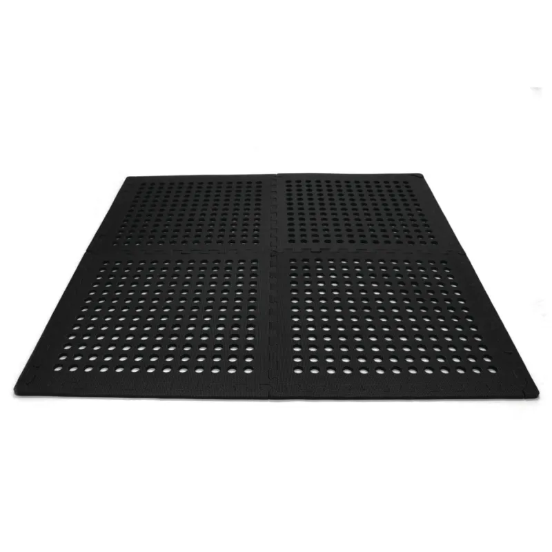 Annex Matting & Privacy Screens<OZtrail Foam Floor Mat Black - 4 Pack