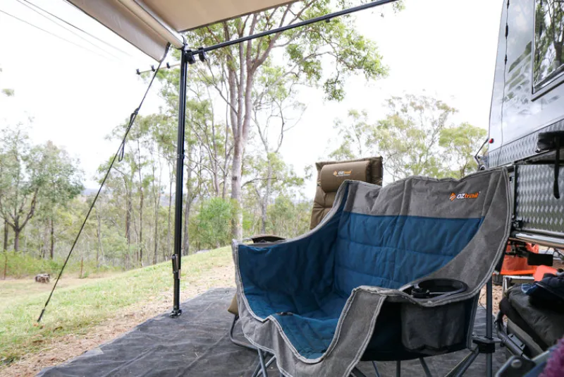 Chairs<OZtrail Galaxy 2 Seater Sofa - Blue