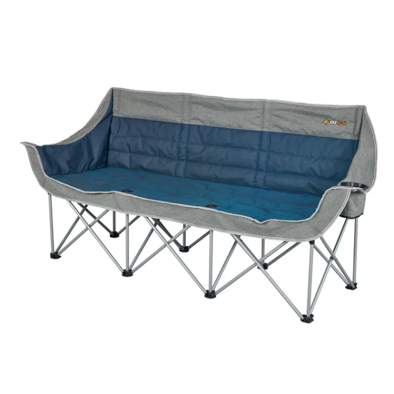 Chairs<OZtrail Galaxy 3 Seater Sofa - Blue