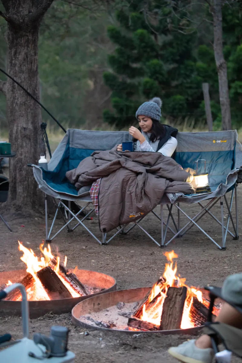 Chairs<OZtrail Galaxy 3 Seater Sofa - Blue