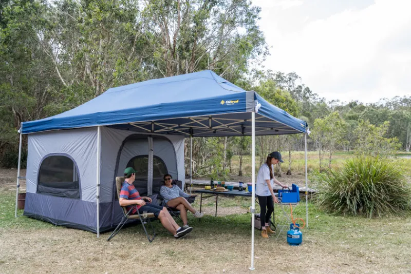 Hydroflow<OZtrail Hydroflow Deluxe 6.0 Gazebo - Navy