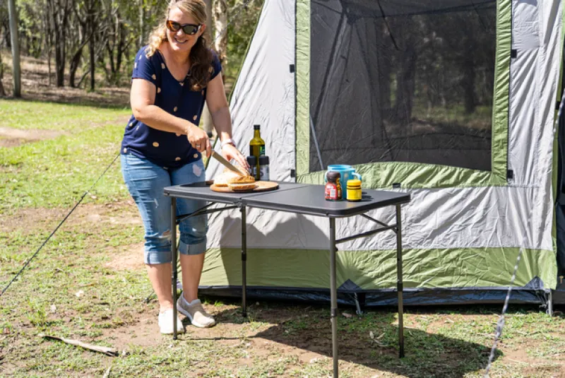 Tables<OZtrail Ironside 100cm Fold In Half Table