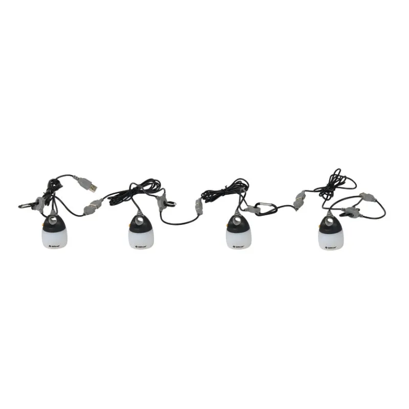 Campsite Lighting<OZtrail Lumos Chainable USB Tent Lights 4 Pack
