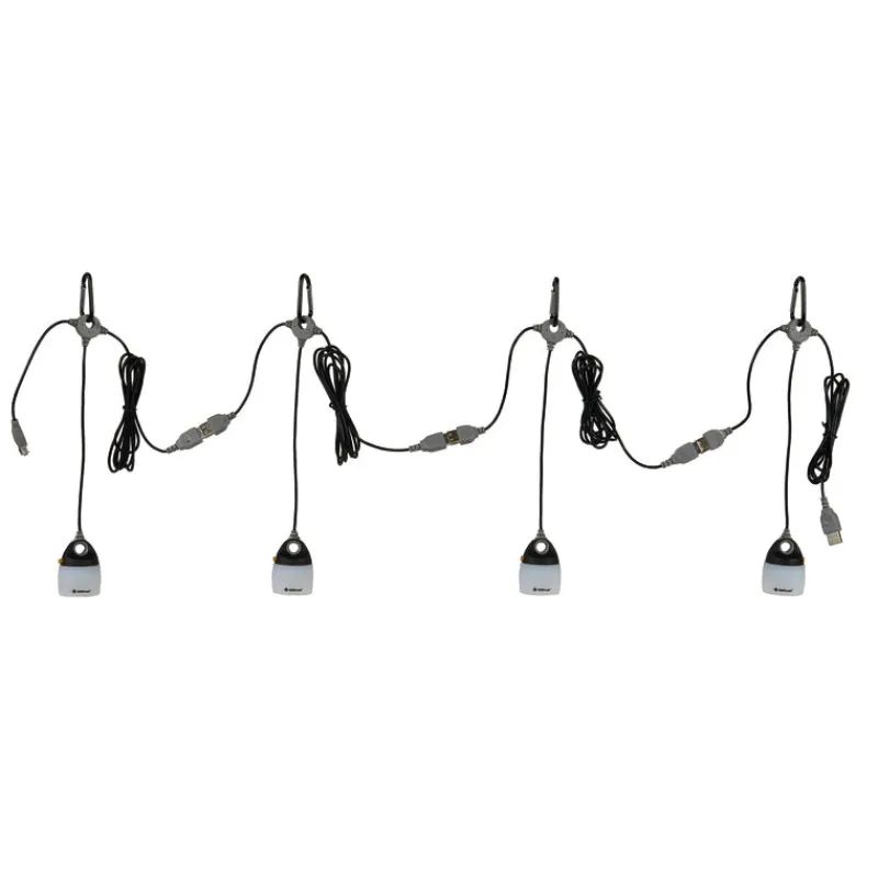 Campsite Lighting<OZtrail Lumos Chainable USB Tent Lights 4 Pack