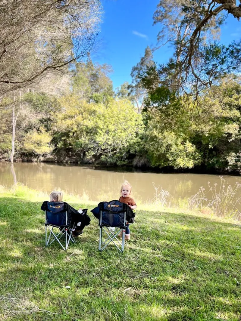 Chairs<OZtrail Moon Chair Junior - Blue