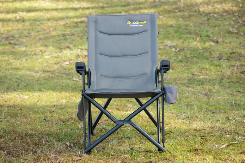 Chairs<OZtrail Hampton Deluxe Chair Grey