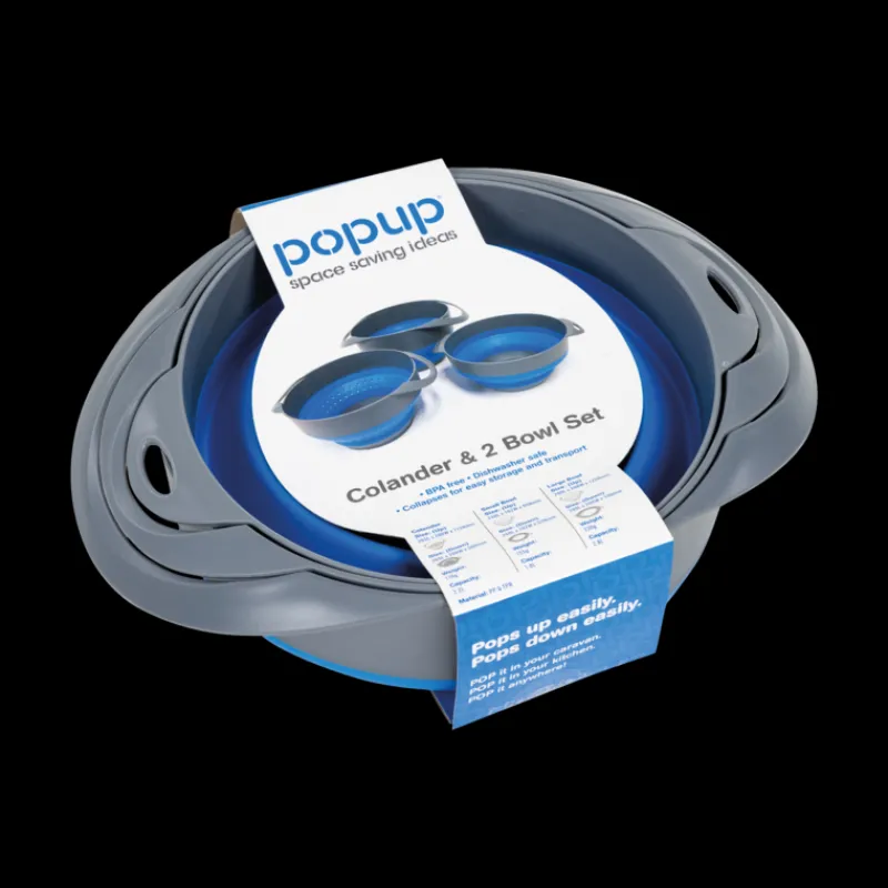 Kitchenware & Tableware<Popup Colander and 2 Bowl Set