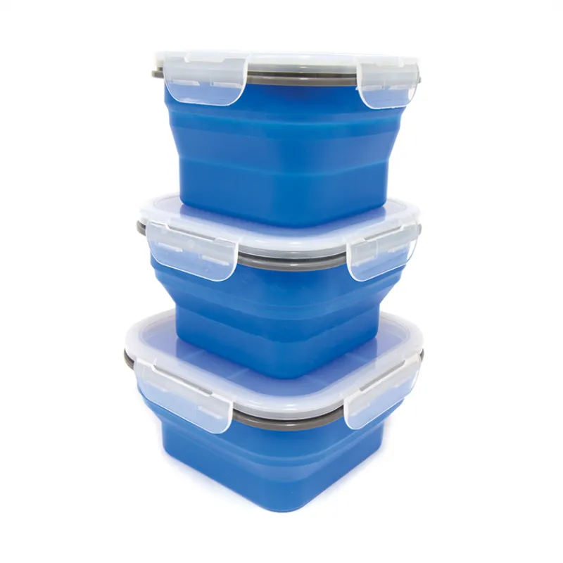 Pop-Up Range<Popup Food Containers Blue 3 Pack
