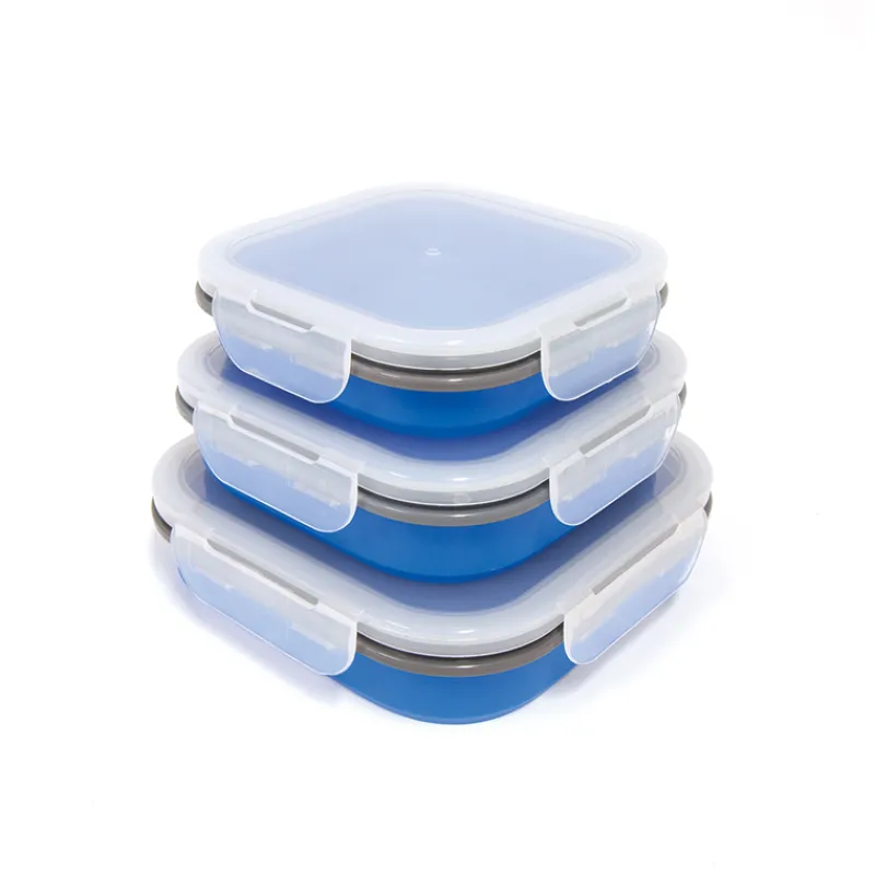 Pop-Up Range<Popup Food Containers Blue 3 Pack