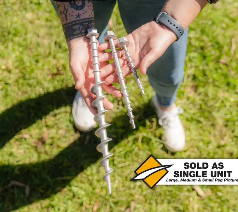 Pegs & Poles<OZtrail Screw-In Aluminium Peg Small 12cm