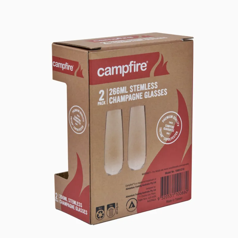 Kitchenware & Tableware<Campfire Tritan Stemless Champagne 266ML 2 Pack