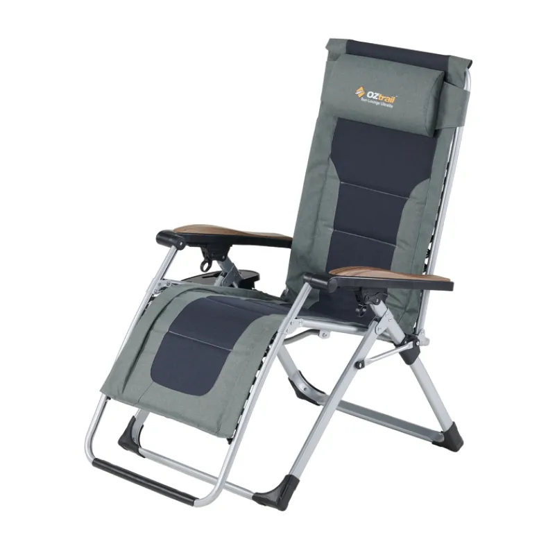 Chairs<OZtrail Ultralite Sun Lounge - Navy