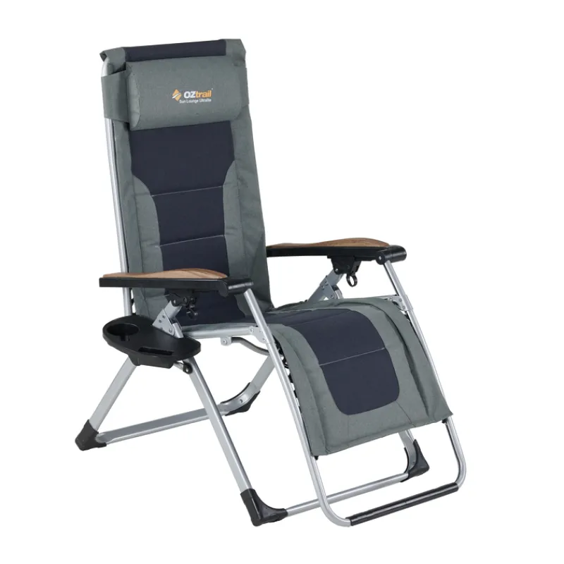 Chairs<OZtrail Ultralite Sun Lounge - Navy
